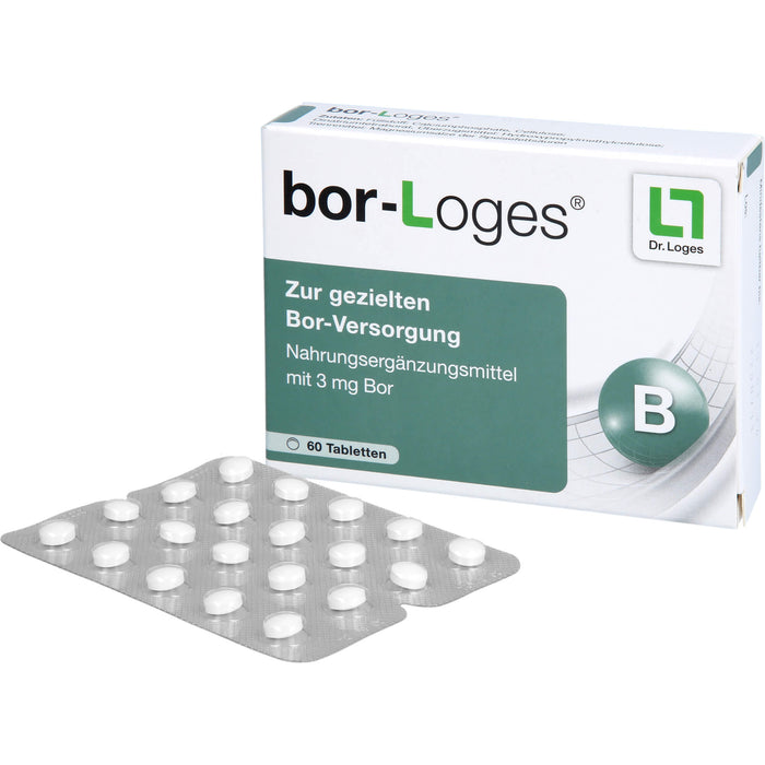 bor-Loges Tabletten zur gezielten Bor-Versorgung, 60 pc Tablettes