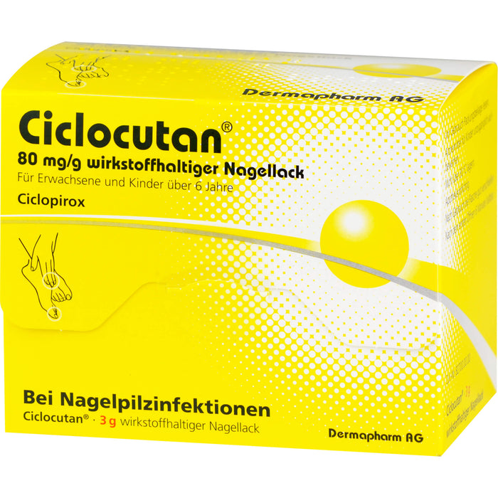 Ciclocutan 80 mg/g wirkstoffhaltiger Nagellack, 3 g Nail varnish containing active ingredients