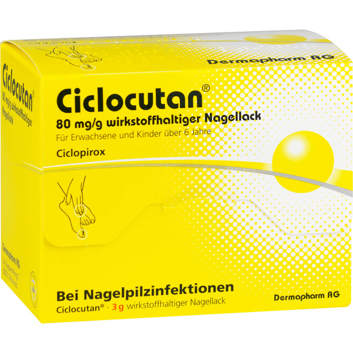 Ciclocutan 80 mg/g wirkstoffhaltiger Nagellack, 3 g Nail varnish containing active ingredients