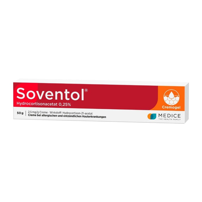 Soventol Hydrocortisonacetat 0,25%, 2,5 mg/g Creme, 50 g Crème