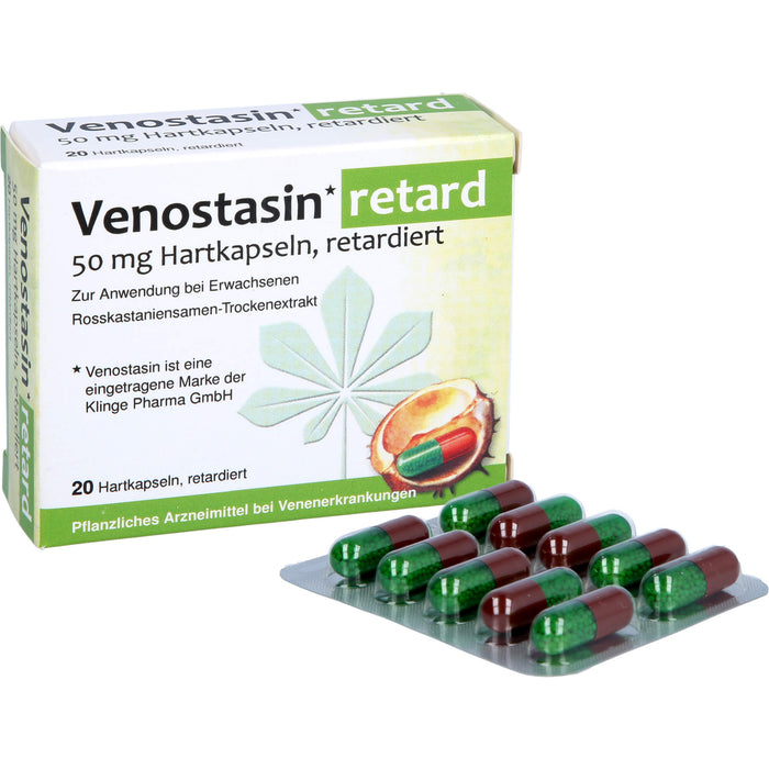 Venostasin retard 50 mg Hartkapseln bei Venenerkrankungen, 20 pcs. Capsules