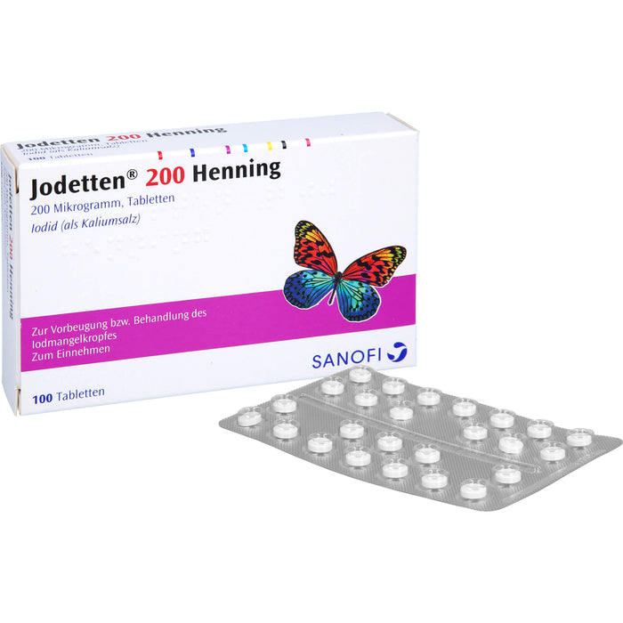 Jodetten 200 Henning, 200 Mikrogramm, Tabletten, 100 pc Tablettes