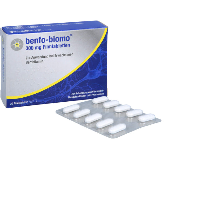 benfo-biomo 300 mg Filmtabletten bei Vitamin B1-Mangelzuständen, 30 pc Tablettes